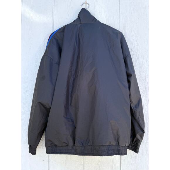ADIDAS Original black nylon rainbow strip trefoil mock neck windbreaker jacket - Picture 4 of 9
